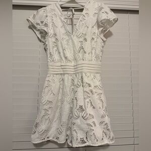 GUESS White Lace Romper